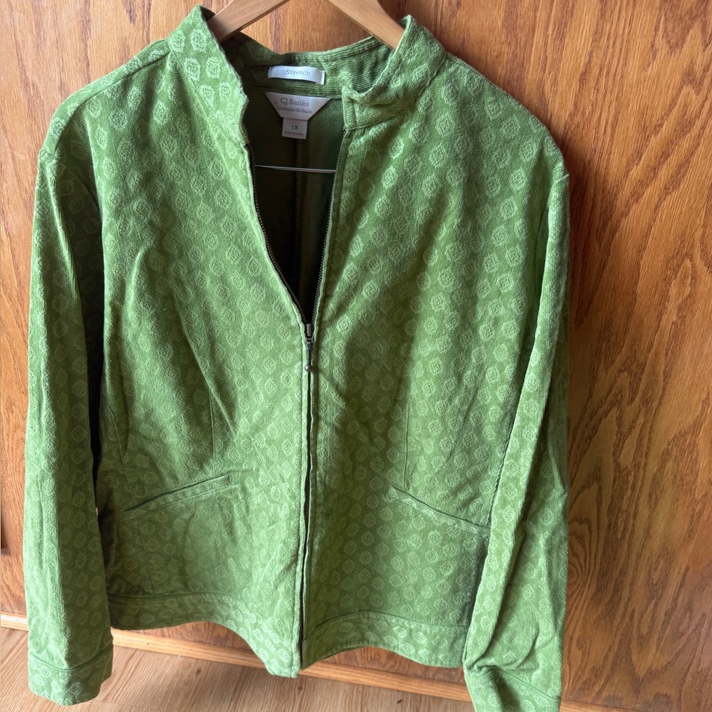 CJ Banks Olive Green Bomber Jacket